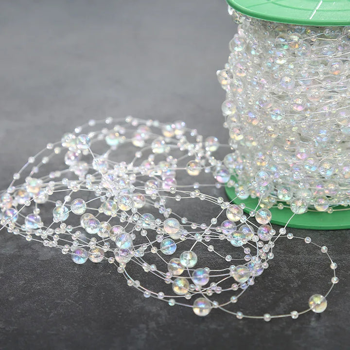 Artificial plastic beads for festive occasions