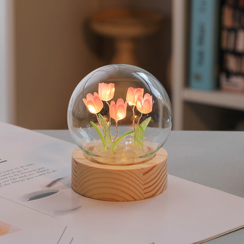 Artificial tulip LED night light