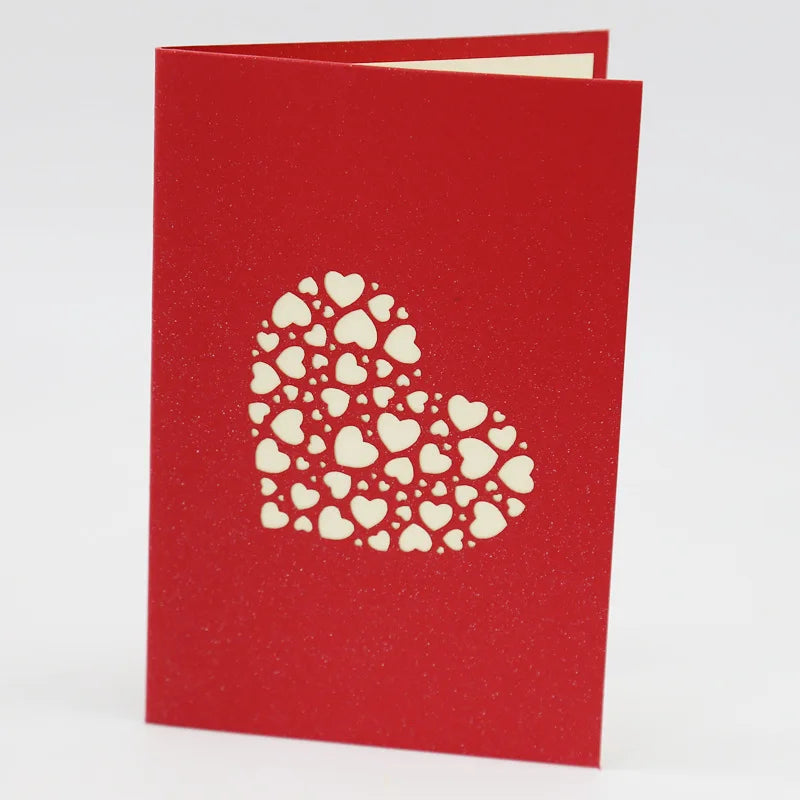 Artistic 3D love message pop-up card