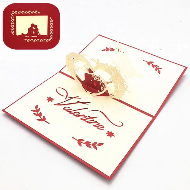 Artistic pop-up card for festive occasions