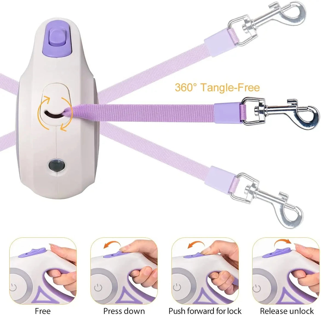 Automatic Dog Leash With LED Flashlight