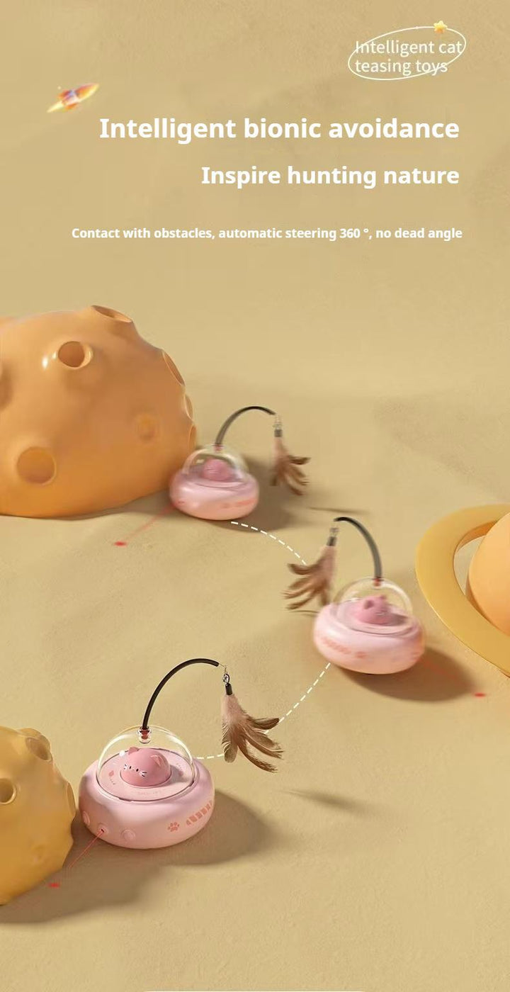 Automatic laser pointer cat car