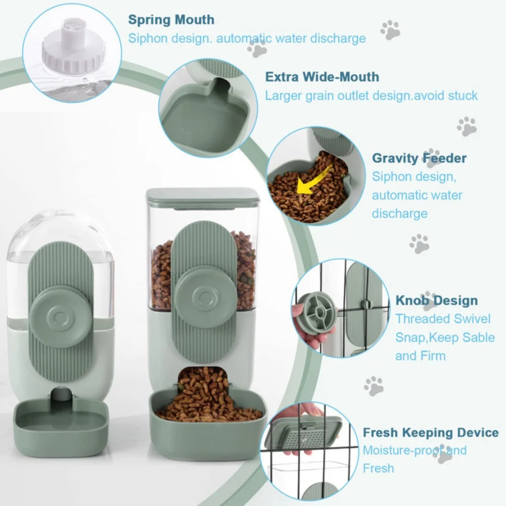 Automatic pet feeder for multi-animal use.