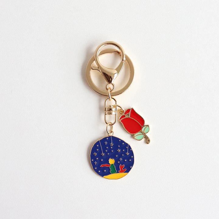 Backpack keyring with Little Prince design