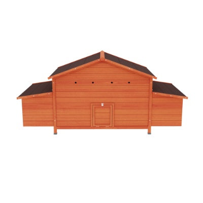 Backyard poultry house with two doors