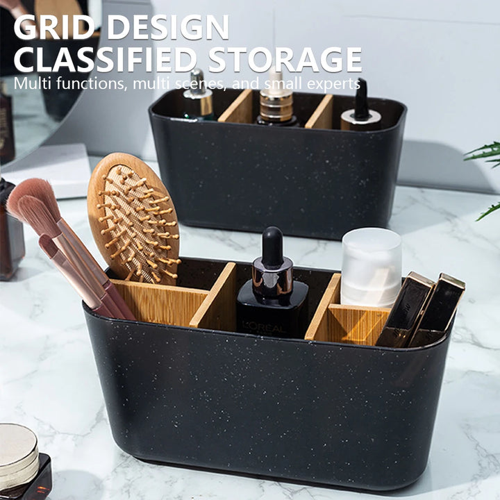 Bamboo Storage Stand for Toothbrush and Razor