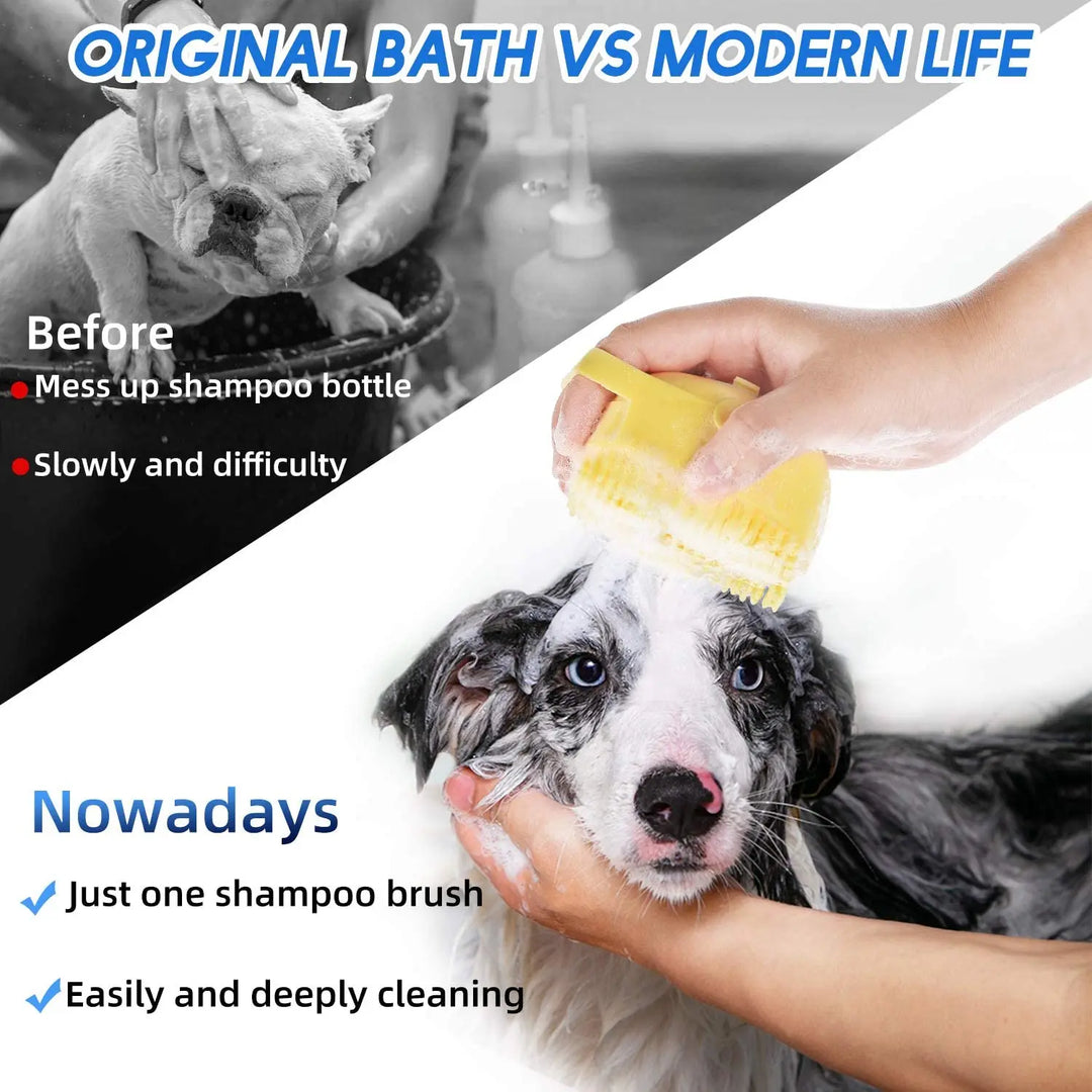 Bathing Dog With Brush 