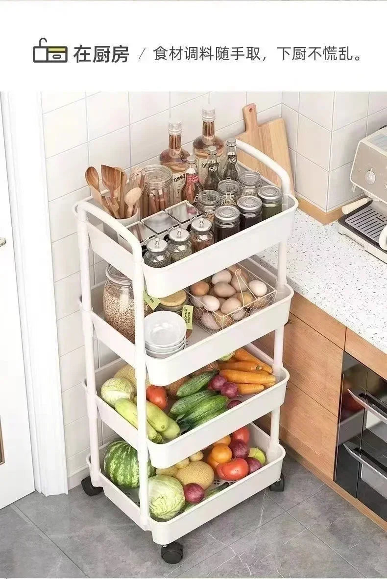 Bathroom and Kitchen Multi-Layer Organizer Trolley