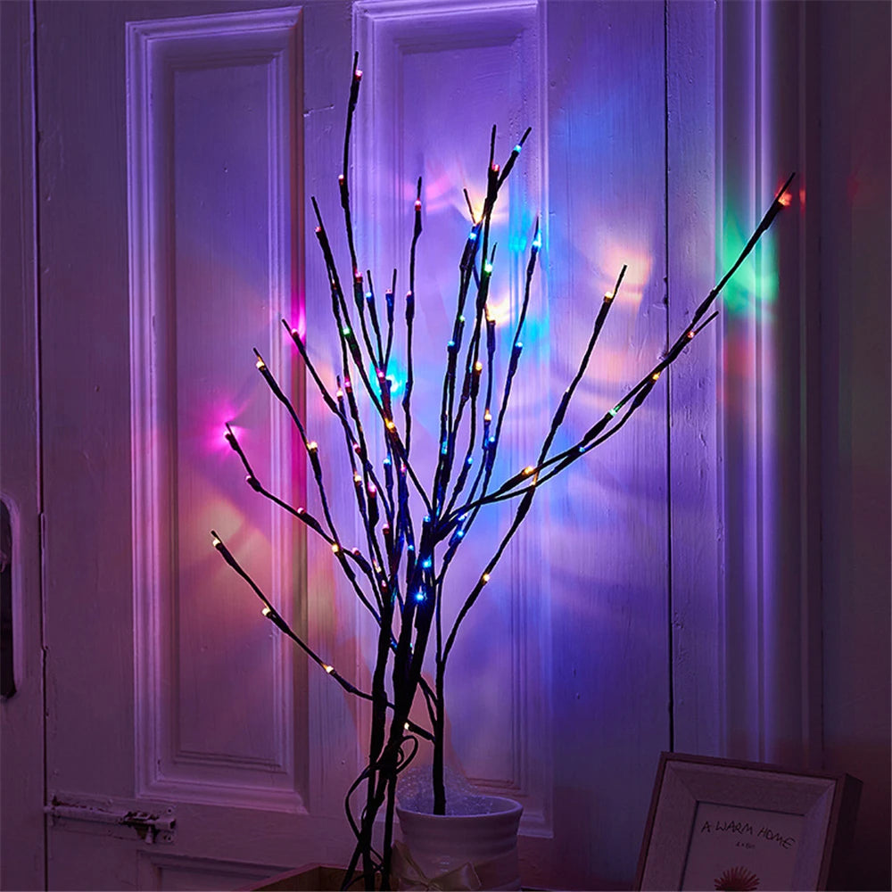 Battery-powered artificial willow twig lamp