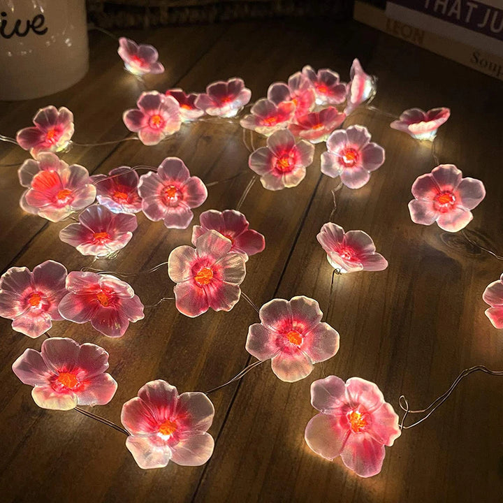 Battery Operated Cherry Blossom Fairy Lights Garland