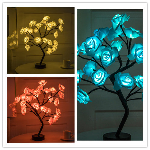 Battery Operated Rose Lamp