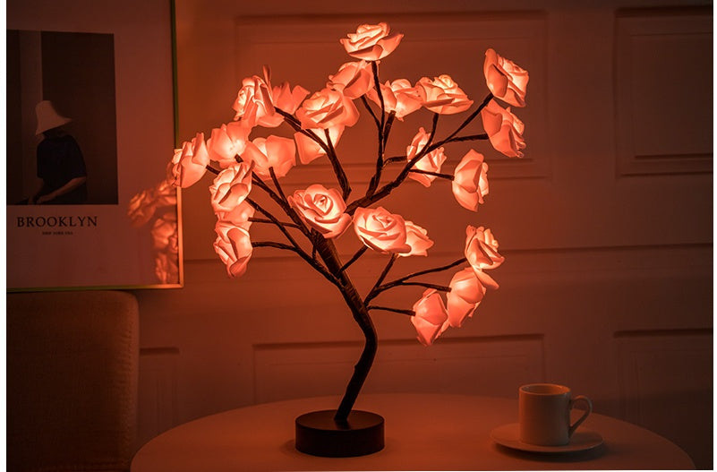 Battery Rose LED Lamp