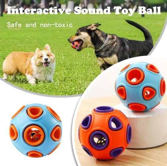 Bell sound rubber dog toys