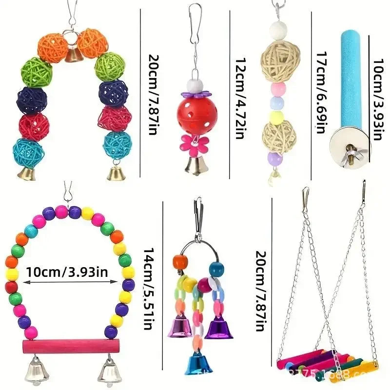 Bird Swing with Wooden Beads