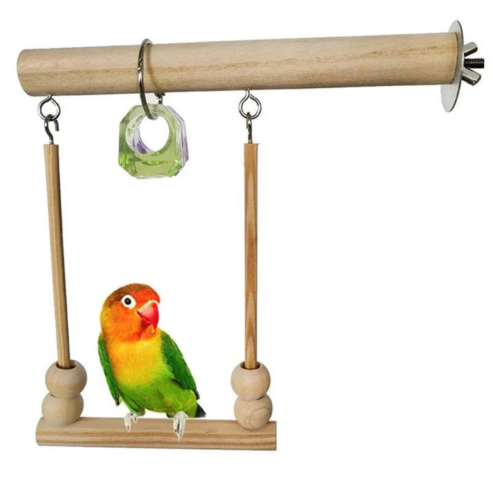 Bird Toy Set for Parrots with Swing