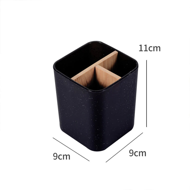 Black 3 Grid Electric Toothbrush Holder 