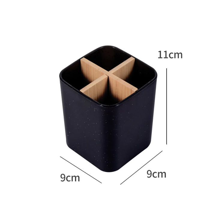 Black 4 Grid Electric Toothbrush Holder 