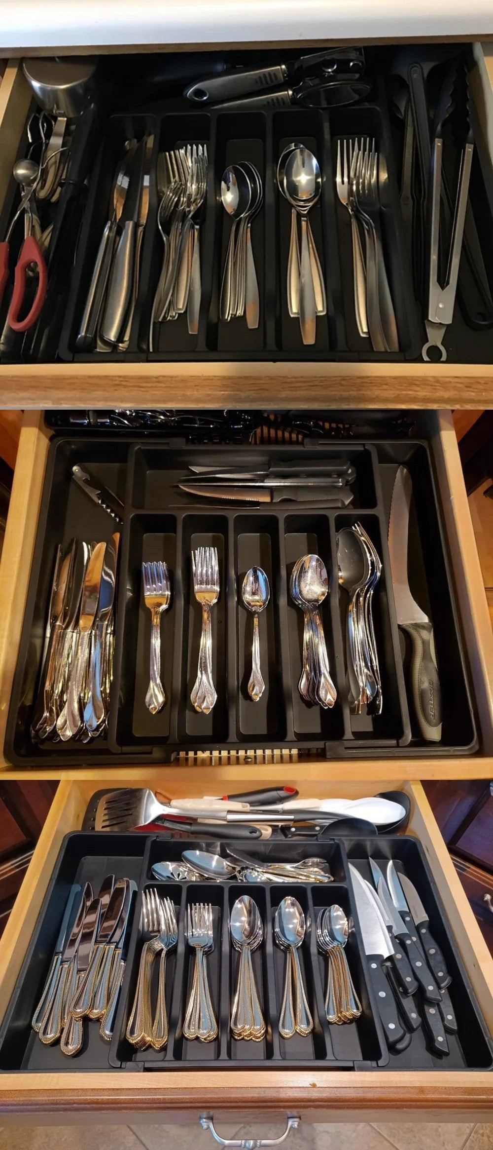 Black Cutlery Organiser
