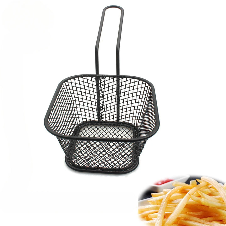 Black Frying Basket Strainer