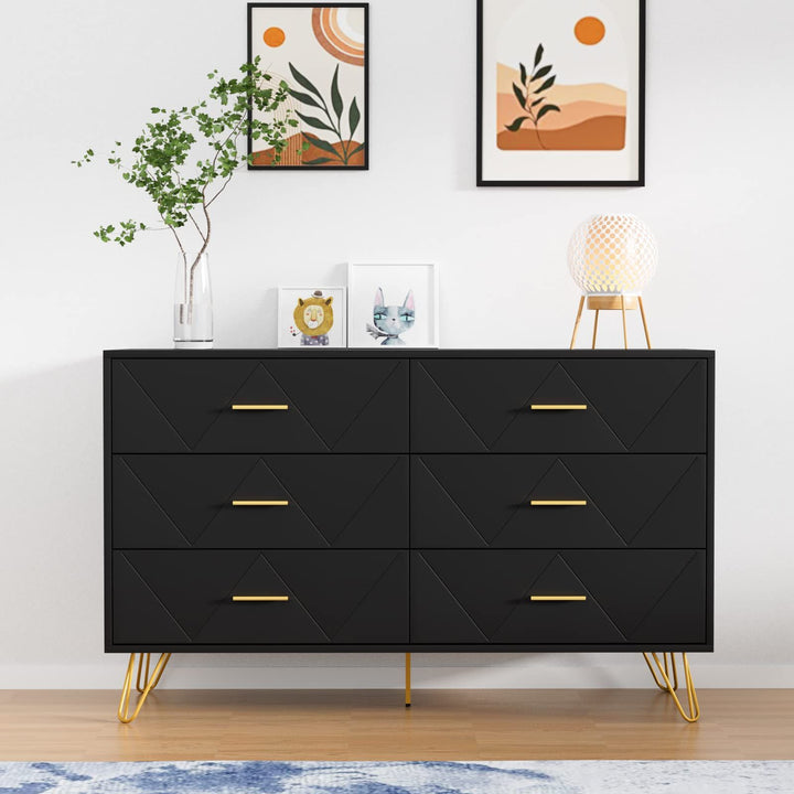 Black Modern Storage Dresser