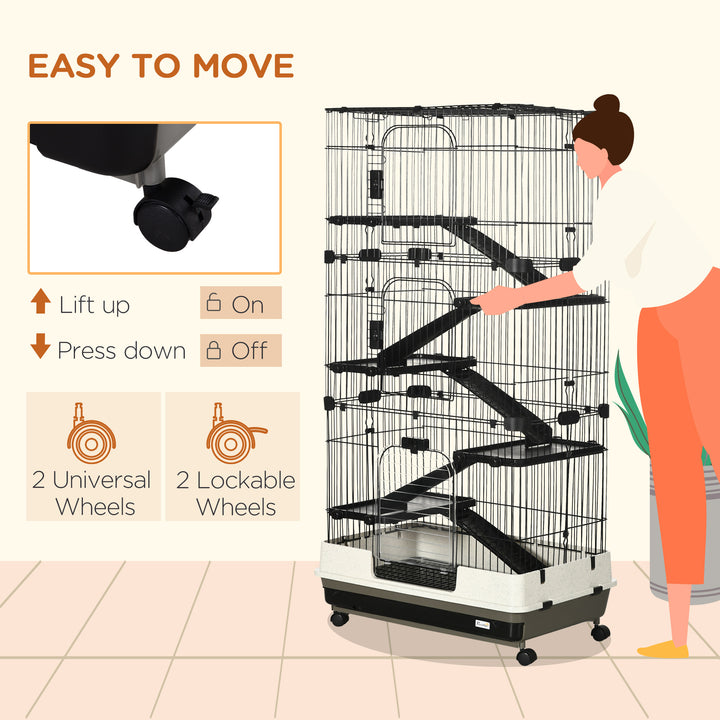 Black rabbit hutch with storage space