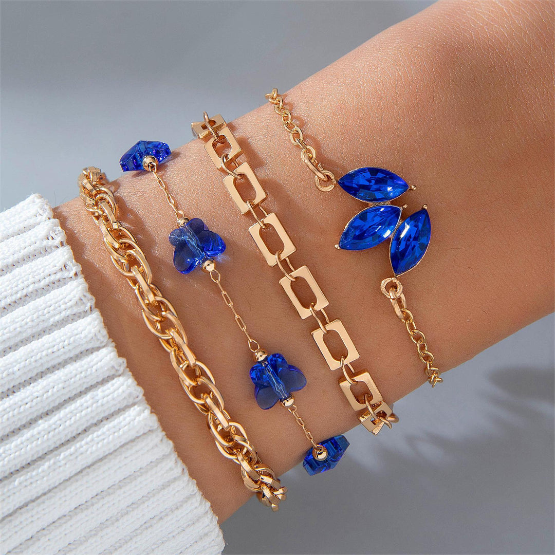 Blue Flower Jewelry Bracelet
