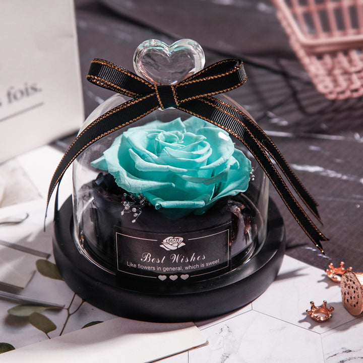 Blue Light Rose Decor