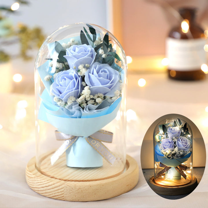 Blue Rose Glass Cover