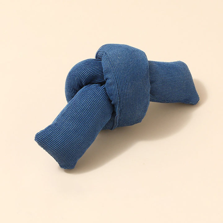 Blue knitted toy