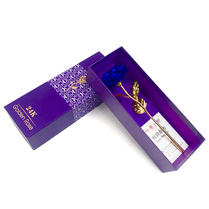 Blue purple Rose flower gift
