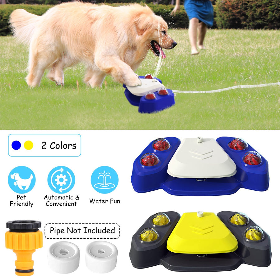 Blue yellow automatic dog water fountain