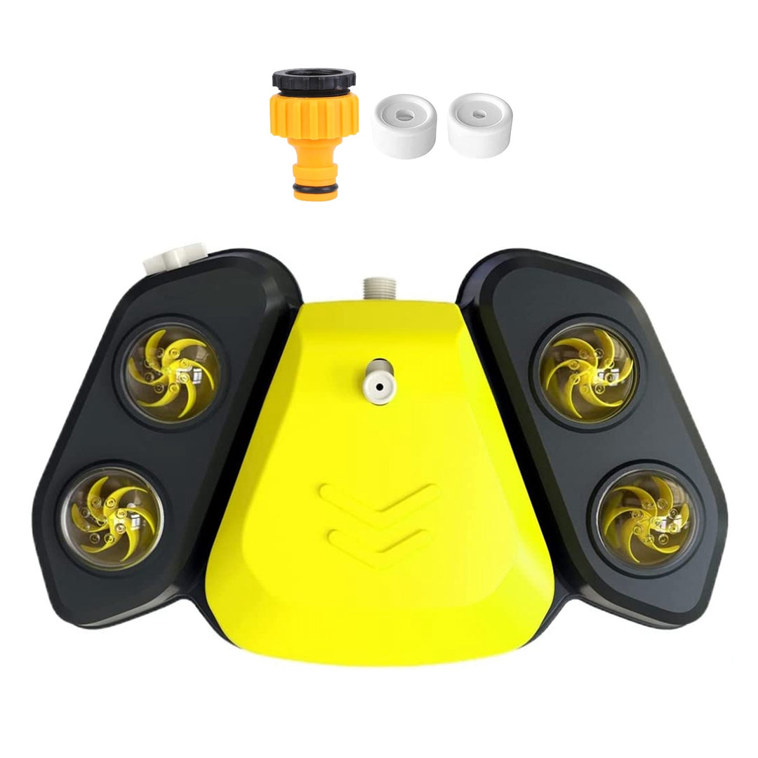 Blue yellow dog outdoor water toy