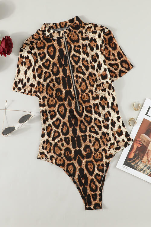 Bold Leopard Print Bodysuit