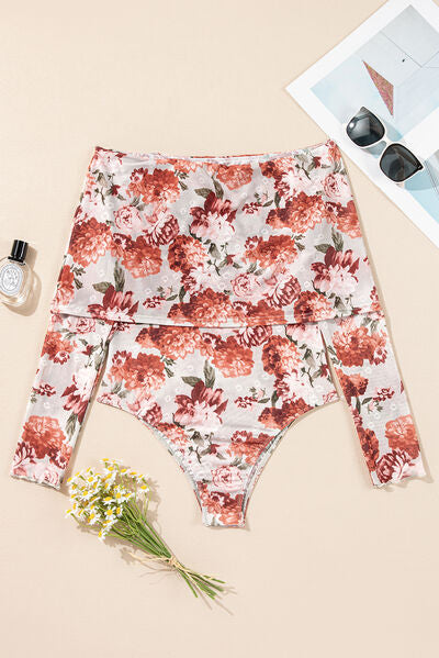 Breathable Fabric Floral Bodysuit