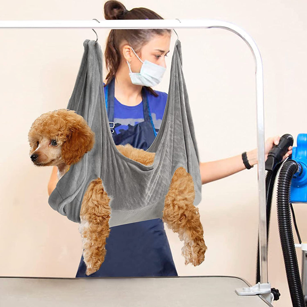 Breathable pet restraint bag for grooming