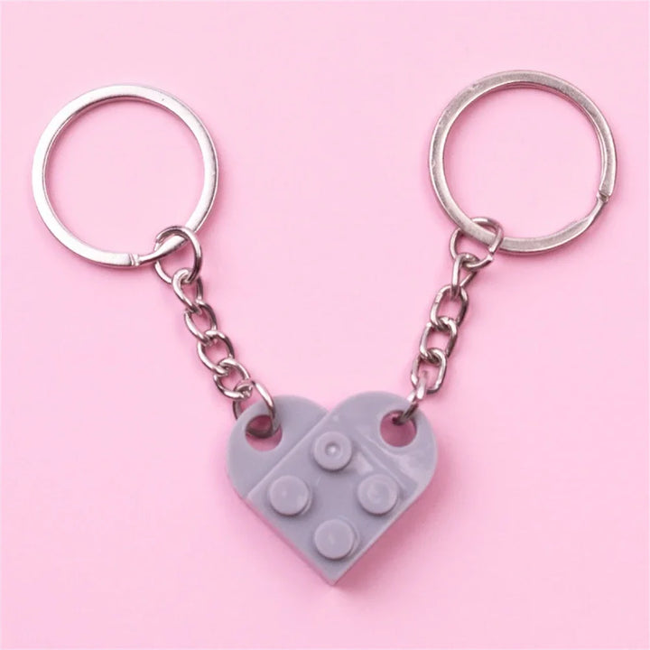Brick-style couple keychain gift