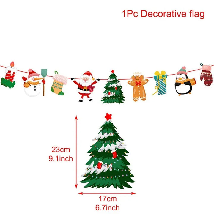 Bright Merry Christmas banner for parties