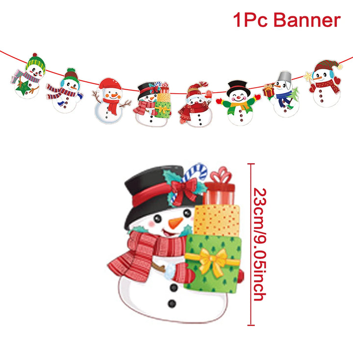 Bright Snowman banner for parties