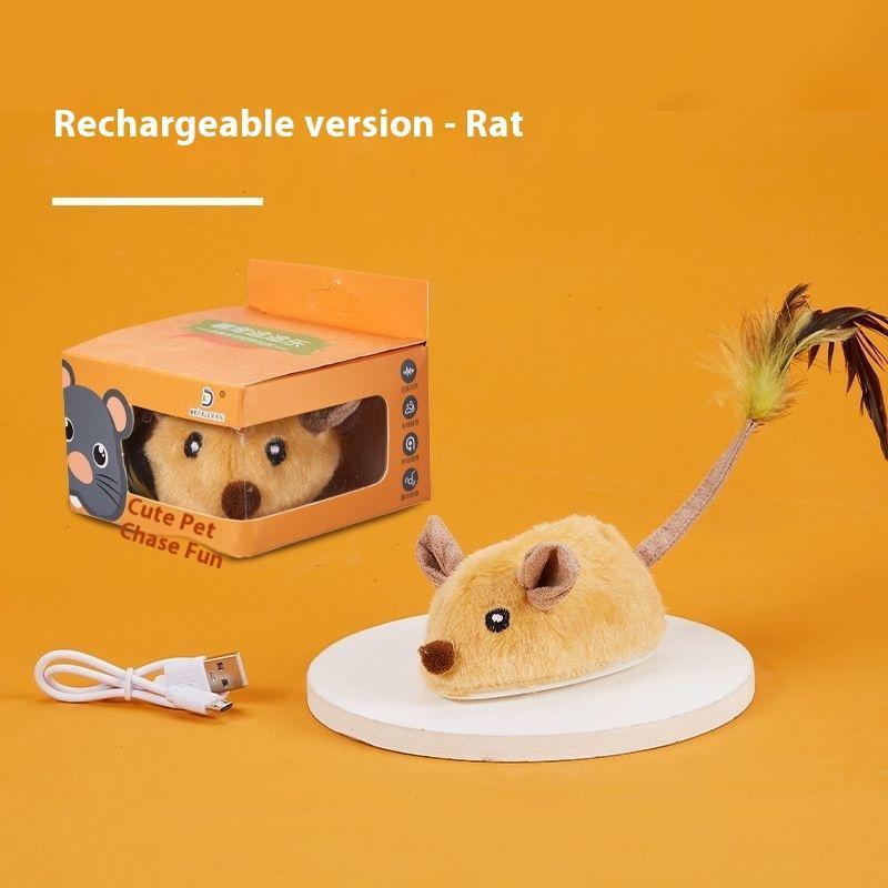 Bright orange electric mouse toy