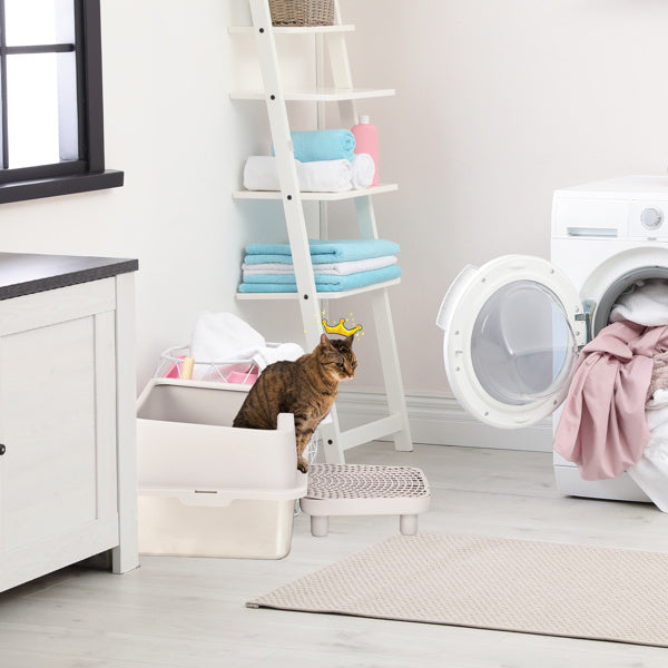 Buckle style litter box with shovel