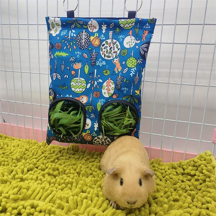 Bunny hay feeding bag for cages.