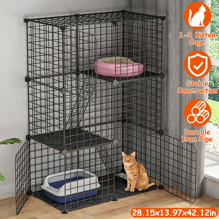 Cage with 3 doors for pets