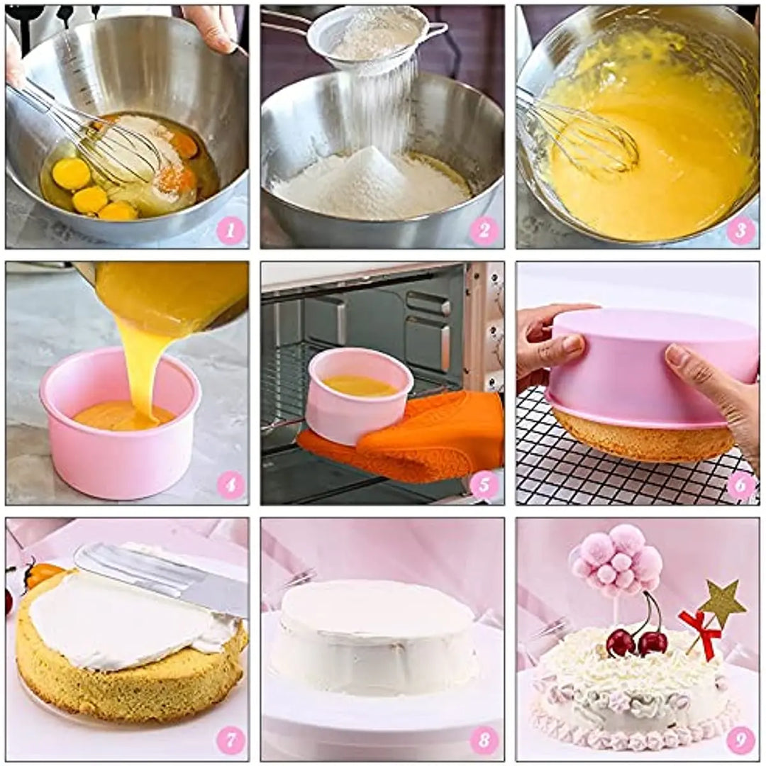Cake and mousse silicone pan
