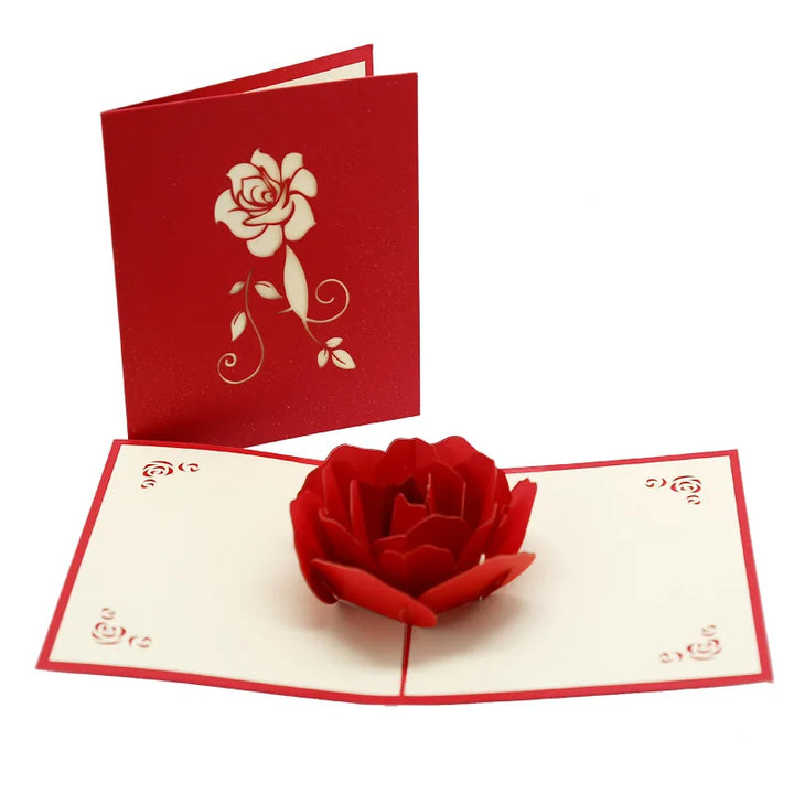 Card with pop-up heart design