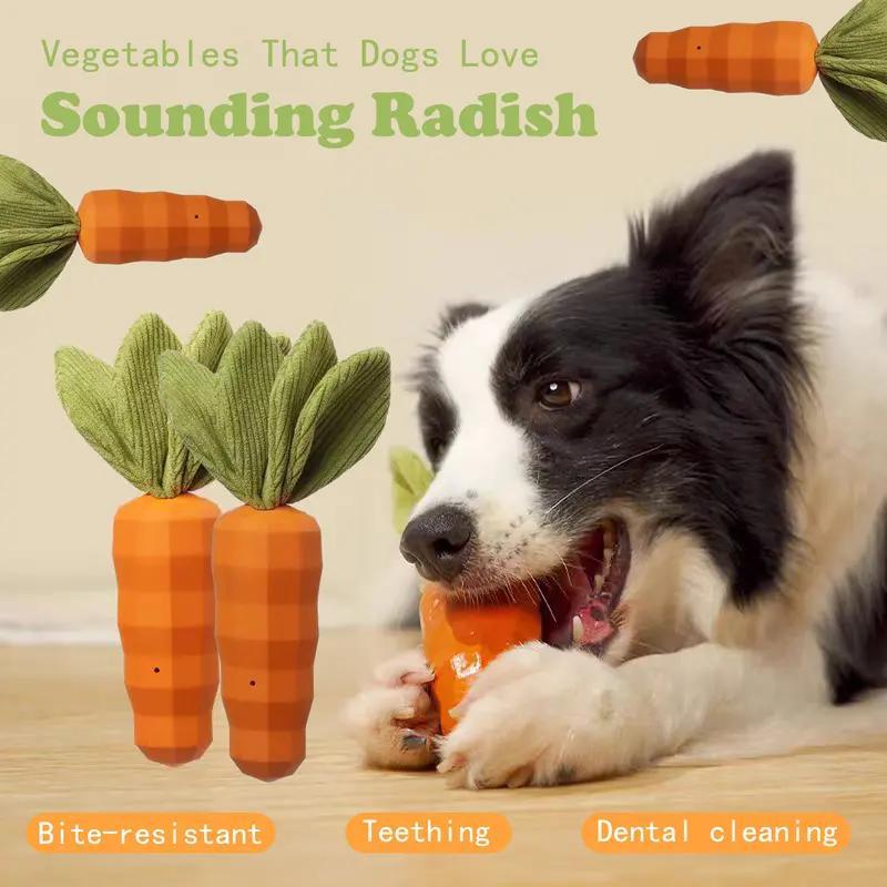 Carrot shaped dog training toy