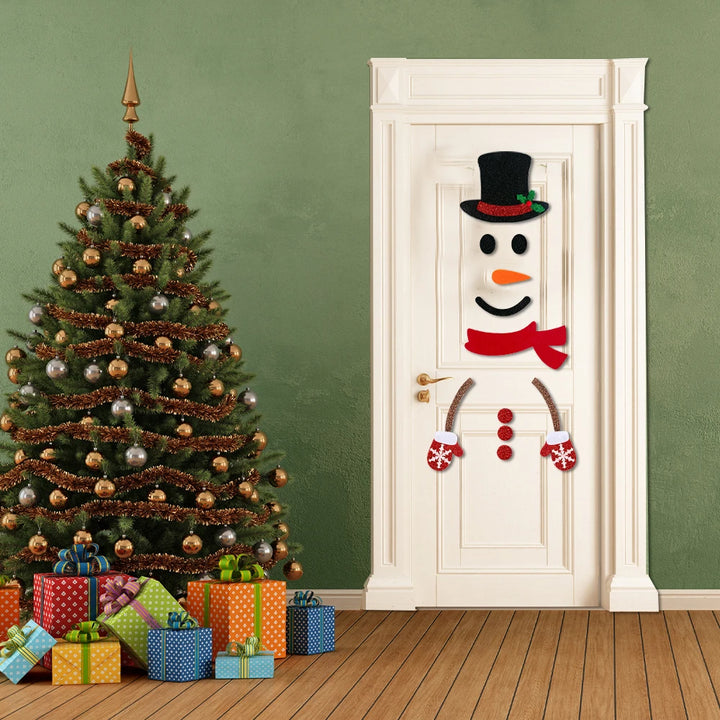 Cartoon snowman Christmas wall sticker