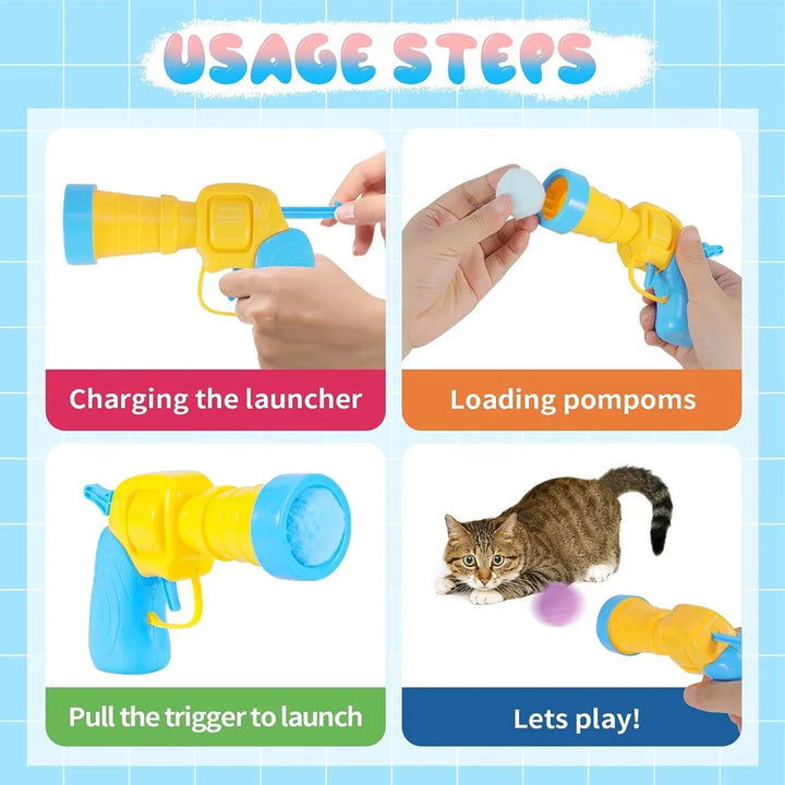 Cat Plush Ball Shooting Toy