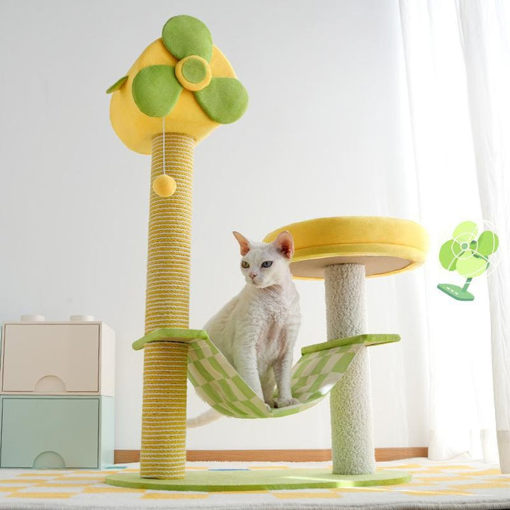 Cat activity center with viewing perches