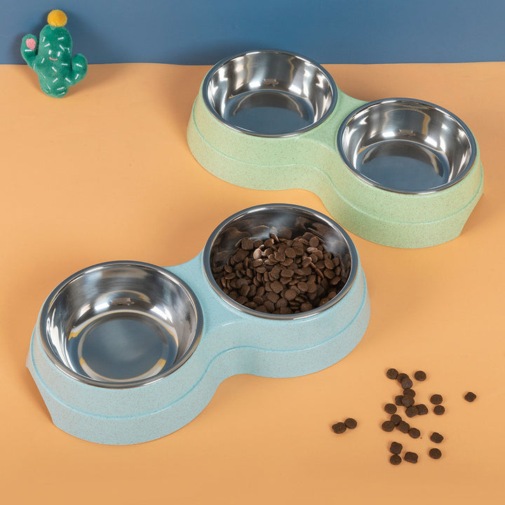 Cat and puppy feeding dish stainless