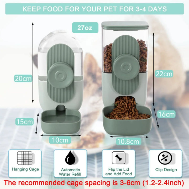 Cat and rabbit automatic food bowl feeder.